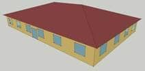 Example of small office building. Example of small office building.